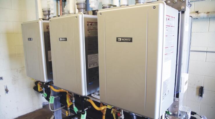 Replacing a malfunctioning boiler with the Noritz NCC199CSDV tankless water heater,supplying hot water more reliably and efficiently than ever.